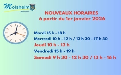 nouveaux horaires 2026